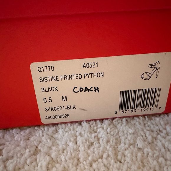 Coach Black python imprint leather - Picture 7 of 8